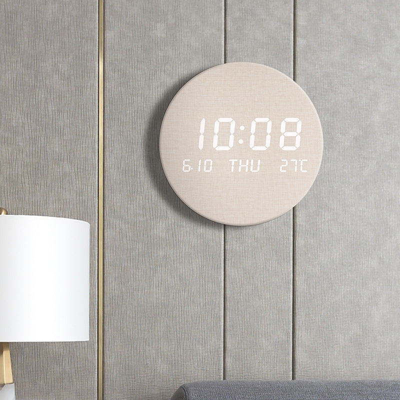 Round Digital Wall Clock with Multifunctional Display Stornfield
