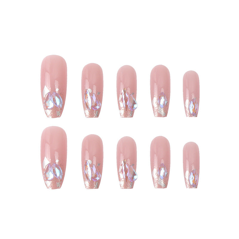 Decorative Press-On Nails with Glitter and Iridescent Accents Stornfield
