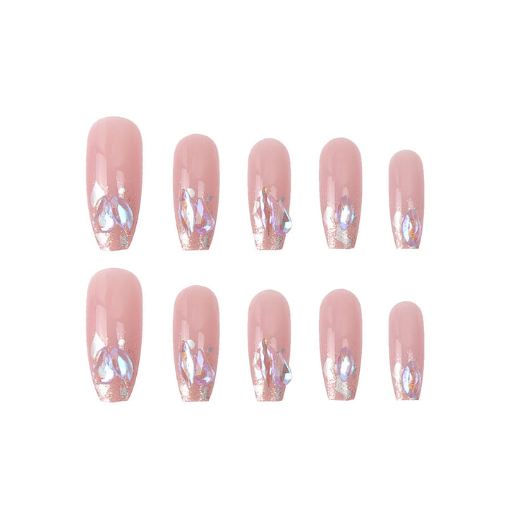 Decorative Press-On Nails with Glitter and Iridescent Accents Stornfield