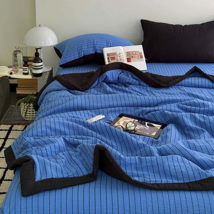 Striped Lightweight Quilted Bedspread