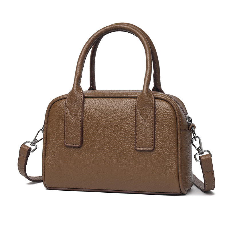 Textured Leather Mini Handheld Satchel Stornfield