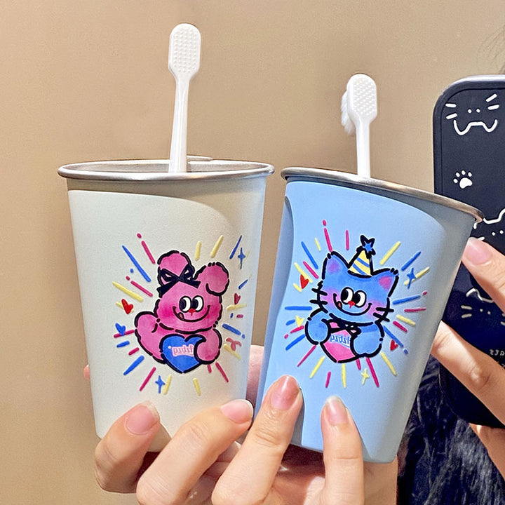 Drink cup with cheerful cat design Stornfield