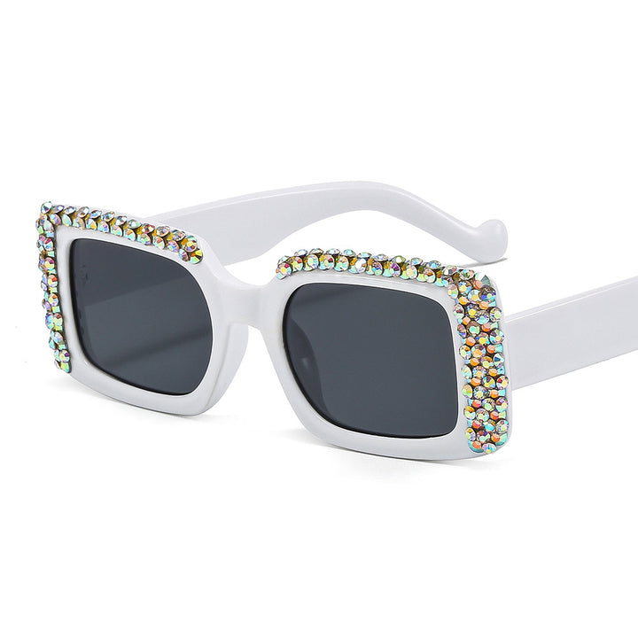 Women's Glamorous Square Sunglasses with Sparkling Crystal Frame Stornfield