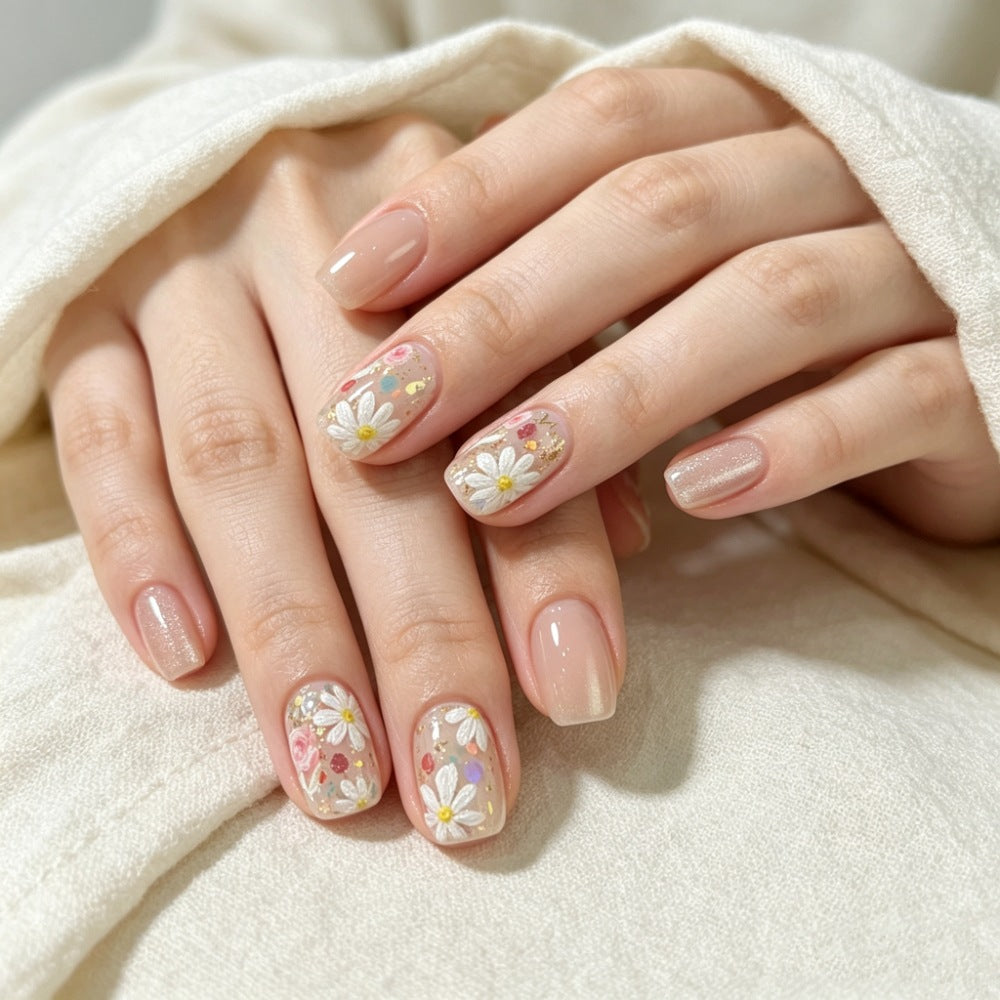Floral Press-On Nail Set Stornfield