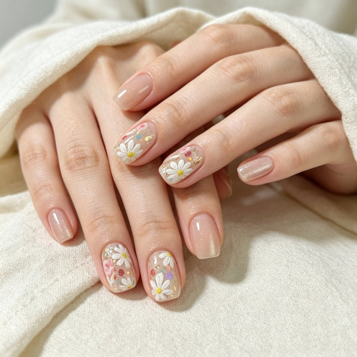 Floral Press-On Nail Set Stornfield