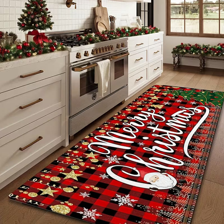 Festive Holiday Kitchen Runner Mat