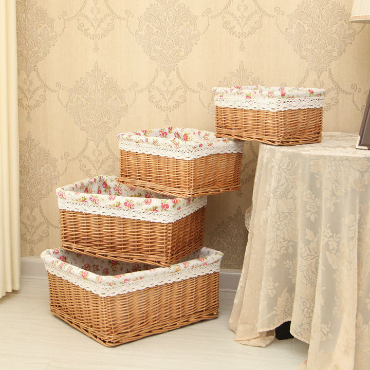 Decorative Woven Storage Basket with Liner Stornfield