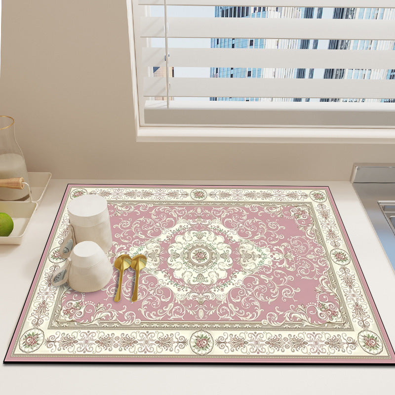 Floral Print Decorative Area Rug
