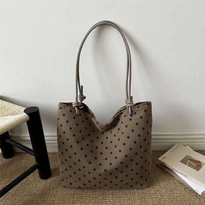 Polka Dot Cotton Tote Bag