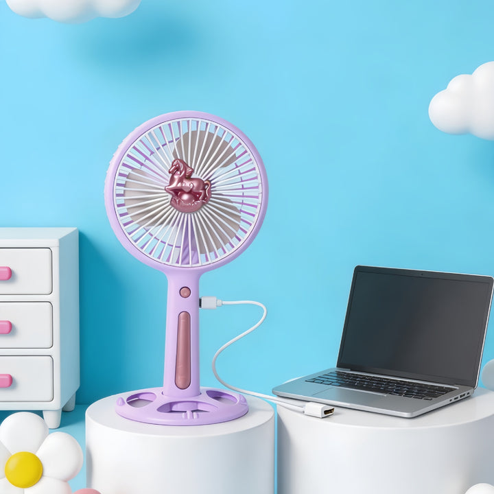 Women's Portable Handheld Fan with Flexible Angle and USB Connection Stornfield