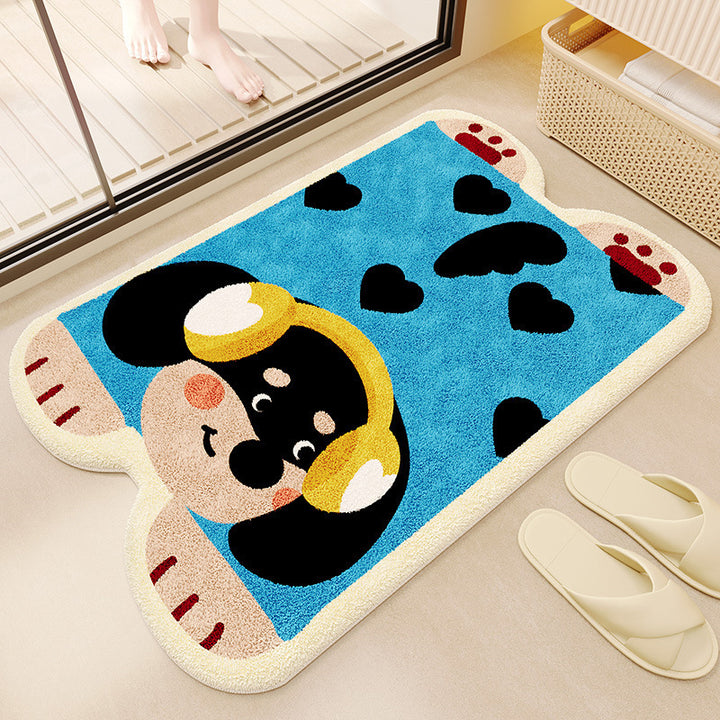 Plush Bear-Shaped Bath Mat