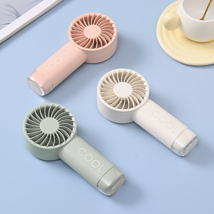 Unisex mini portable hand fan with rechargeable battery and quiet motor Stornfield