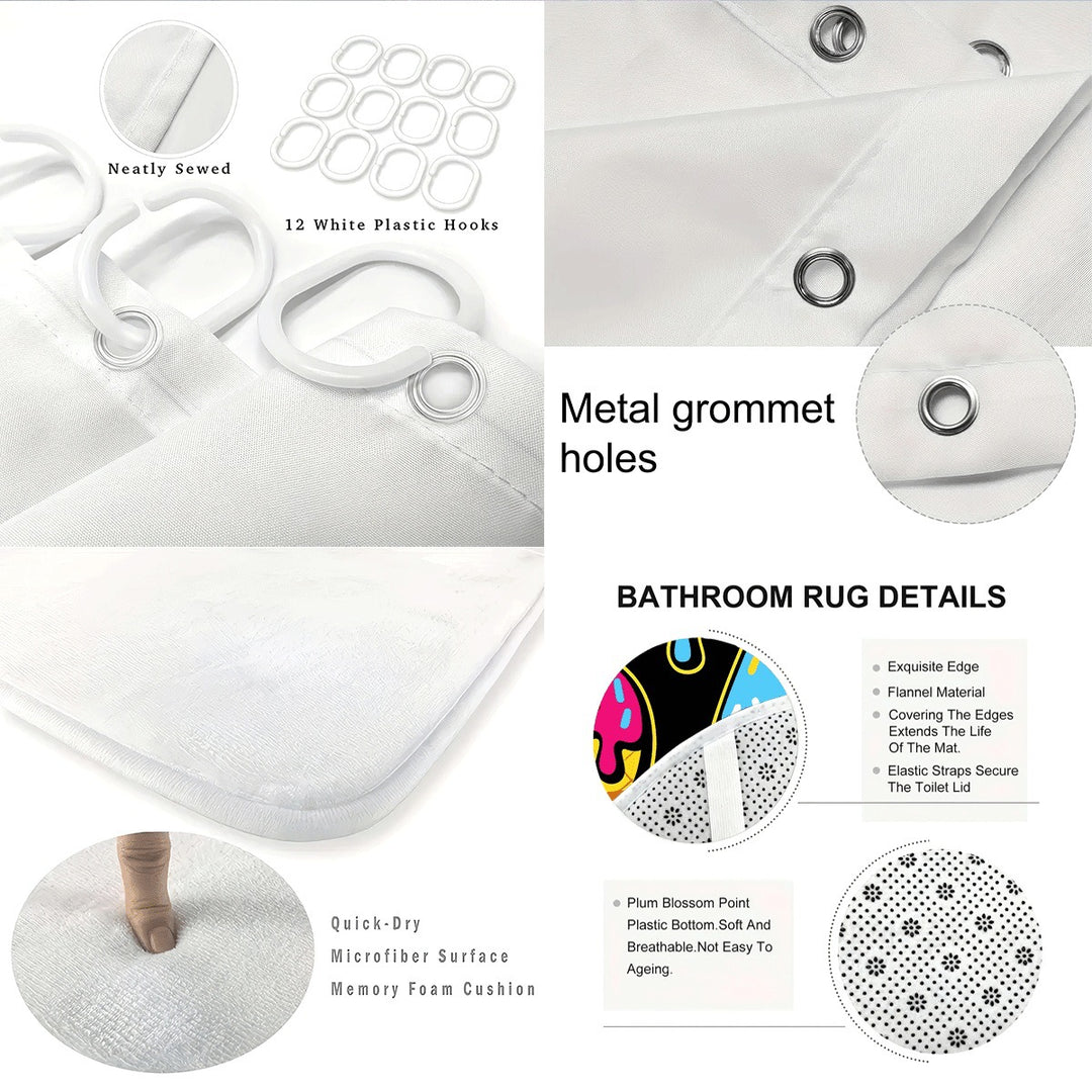 Colorful Dessert-Themed Bathroom Set Stornfield