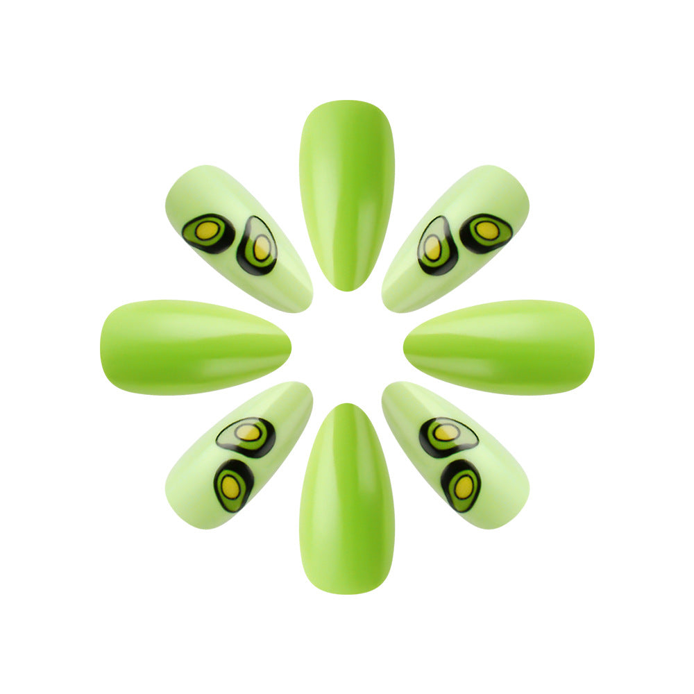 Avocado-Themed Press-On Nails Stornfield
