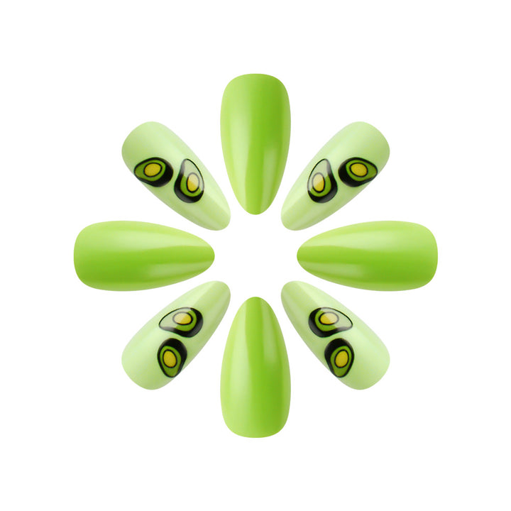 Avocado-Themed Press-On Nails Stornfield