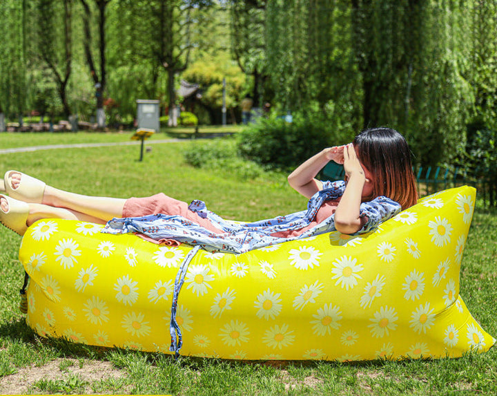 inflatable outdoor air lounger with heavy-duty oxford fabric and rapid-fill valve Stornfield