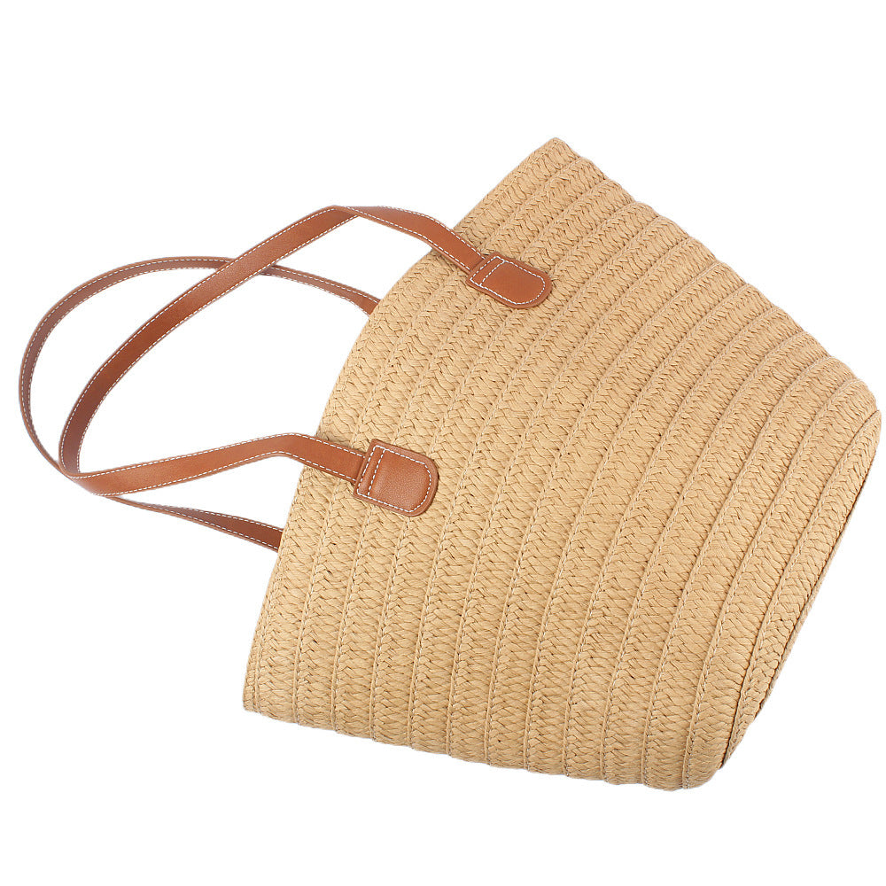 Stylish basket bag with leather handles Stornfield