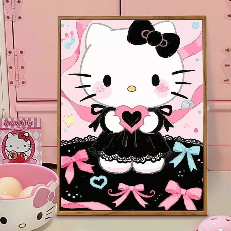 Hello Kitty-Themed Illustration Canvas Art Stornfield