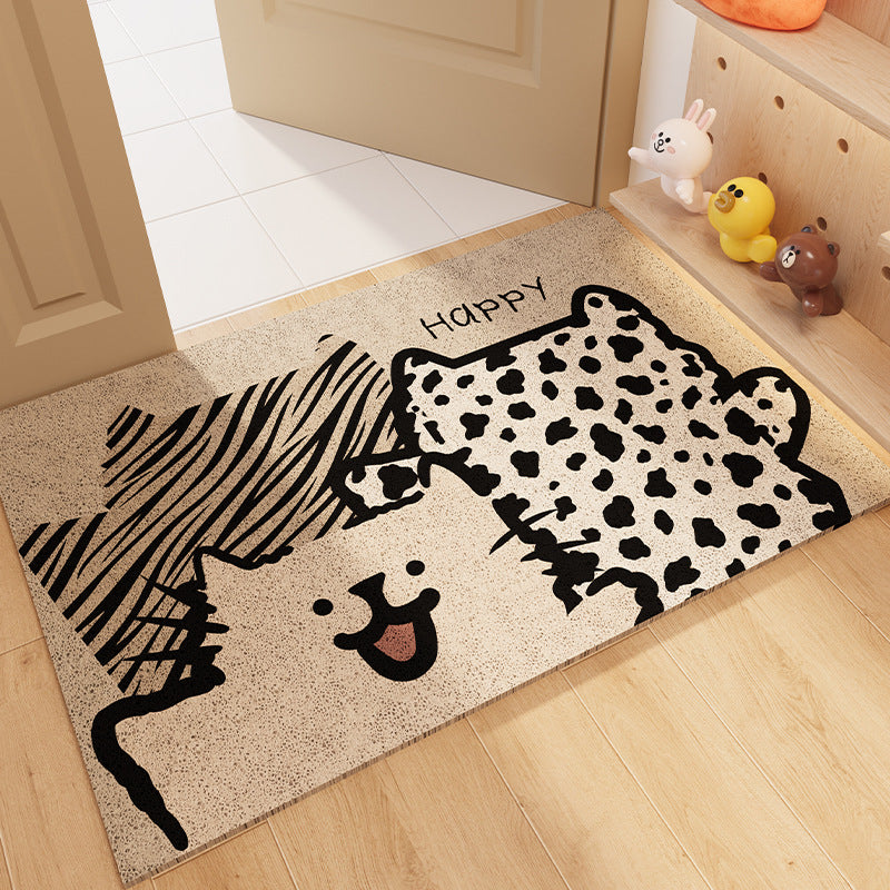 Cartoon Cat-Themed Welcome Mat