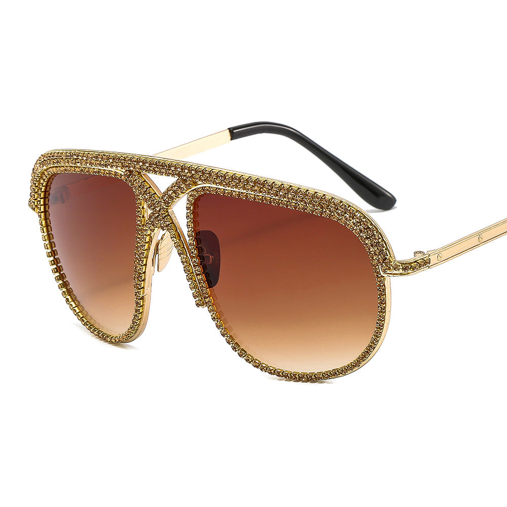 Ladies Glamorous Sunglasses with Rhinestone-Embellished Frame Stornfield