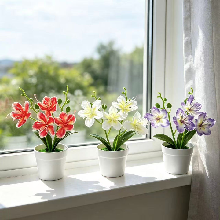 Lifelike Faux Flower Arrangement for Home Decor