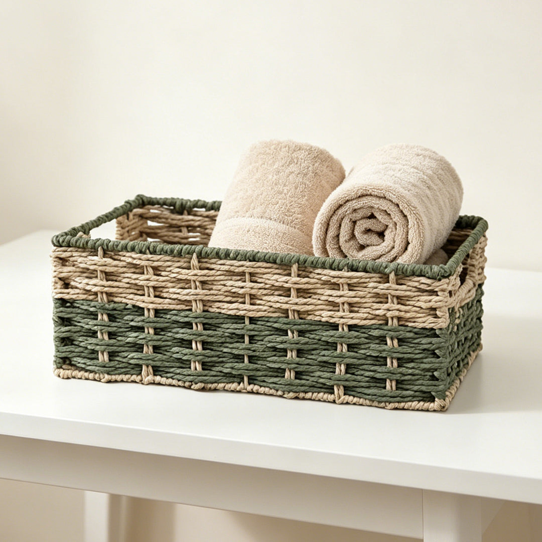 Handcrafted storage basket in natural design Stornfield