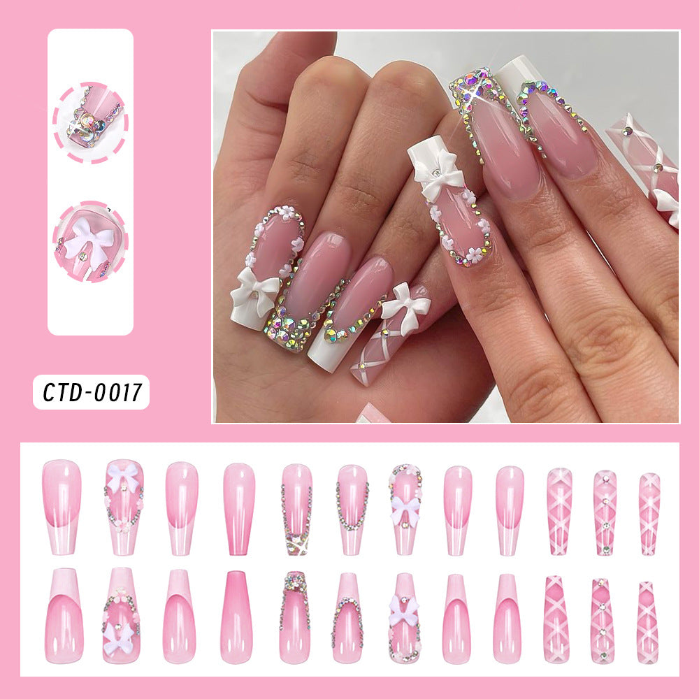 Elegant Decorative Press-On Nail Tips
