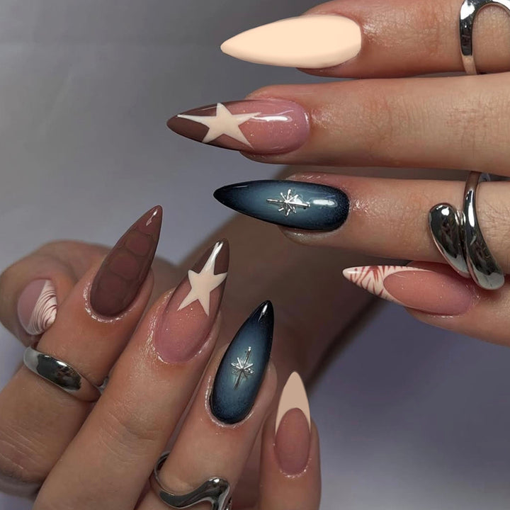 Artificial nails in modern stiletto style Stornfield