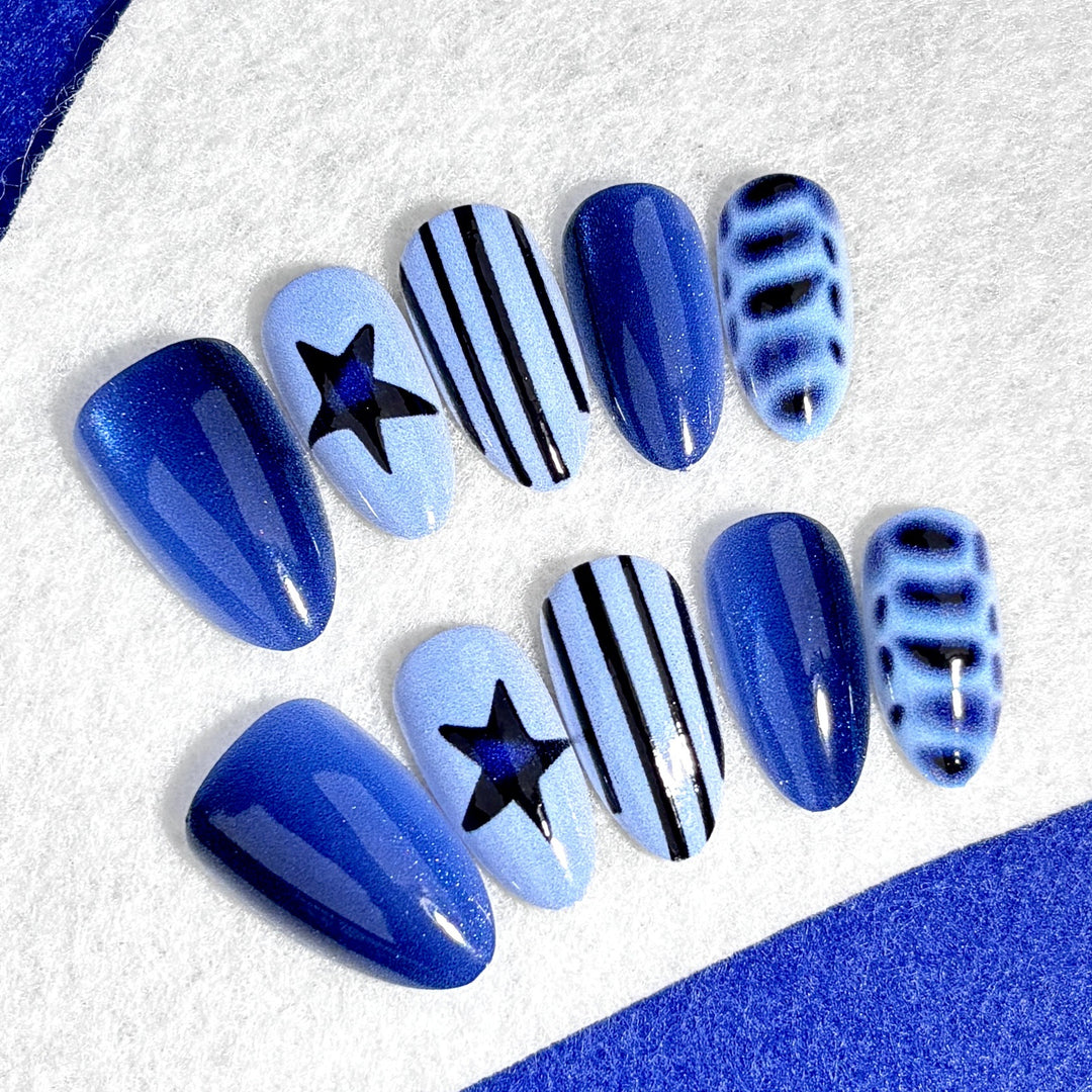 Stylish Abstract Press-On Nail Art Set