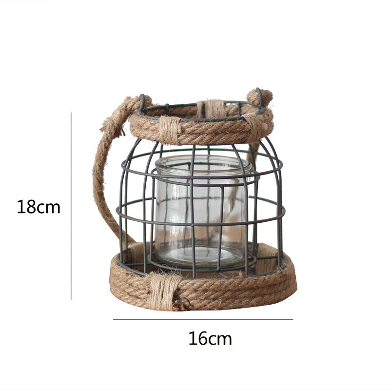 Decorative lantern made of metal and glass Stornfield
