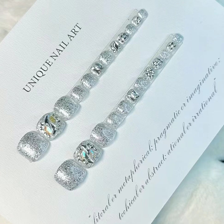Glamorous Crystal-Embellished Nail Art Stornfield