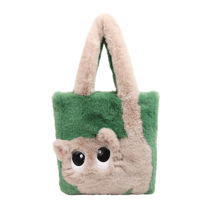 Plush shoulder bag with cat motif Stornfield