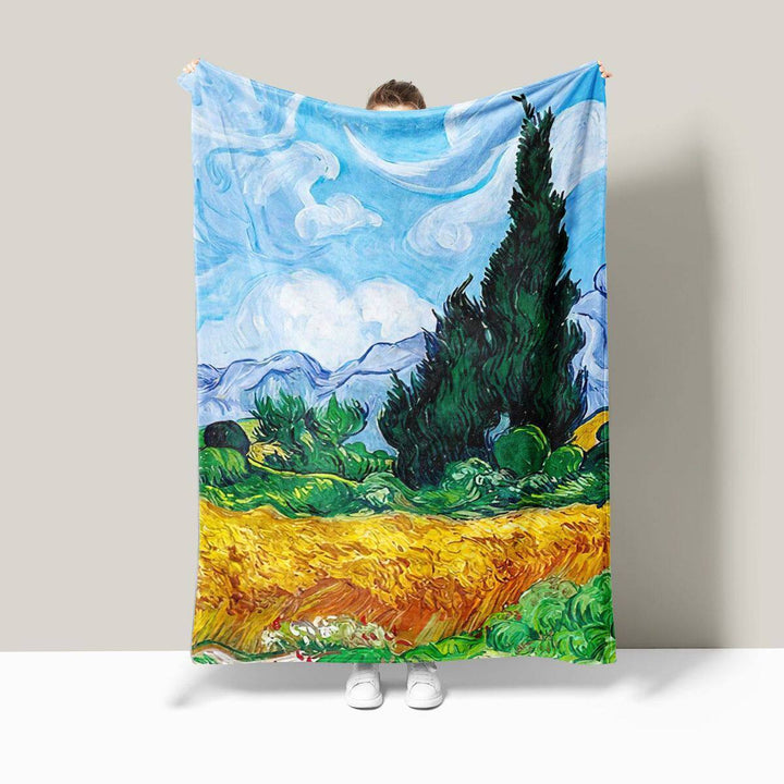 Artistic Starry Night Fleece Blanket