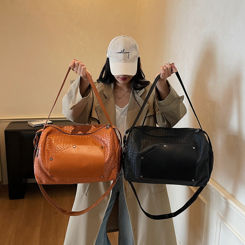 Elegant Sport Duffel Bag with Woven Design and Removable Shoulder Strap Stornfield