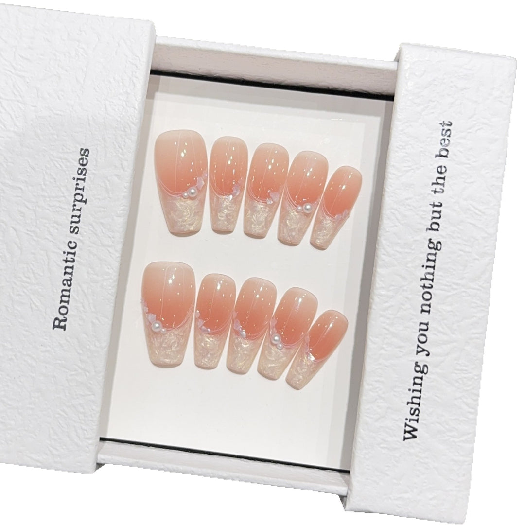 Artificial Nails in Romantic Ombre Design Stornfield