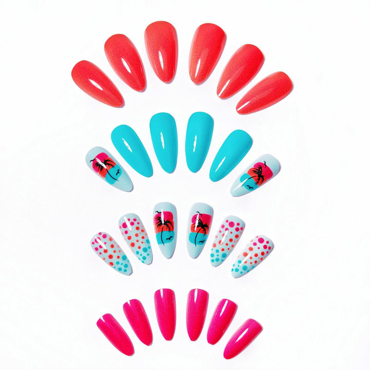 Artificial nails with Lively Tropical motif Stornfield