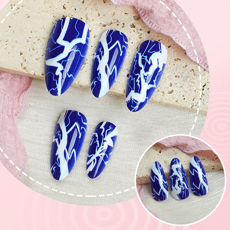 Artistic Lightning Bolt Press-On Nail Set Stornfield