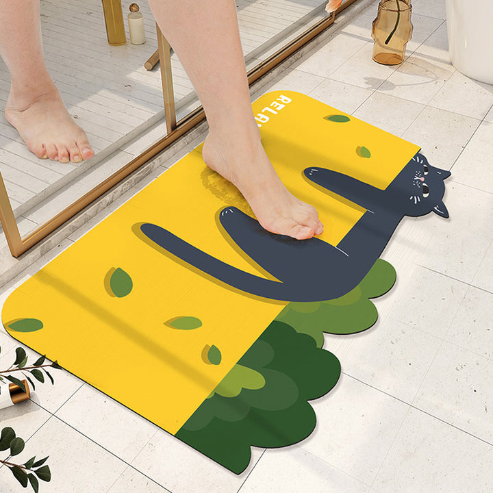 Playful Shower-Themed Bath Mat