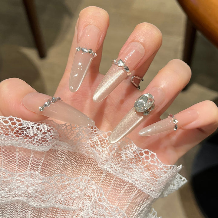 Luxury Rhinestone-Embellished Press-On Nail Set Stornfield