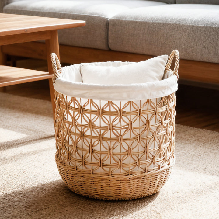 Handwoven storage basket made of natural material Stornfield
