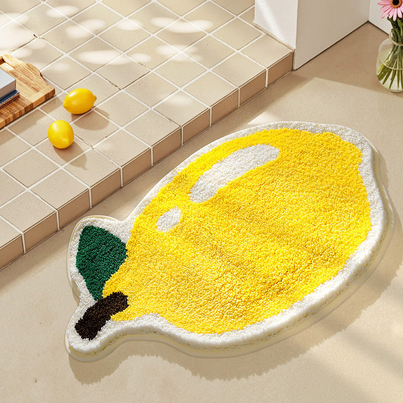 Decorative Lemon Shaped Rug for Home Decor