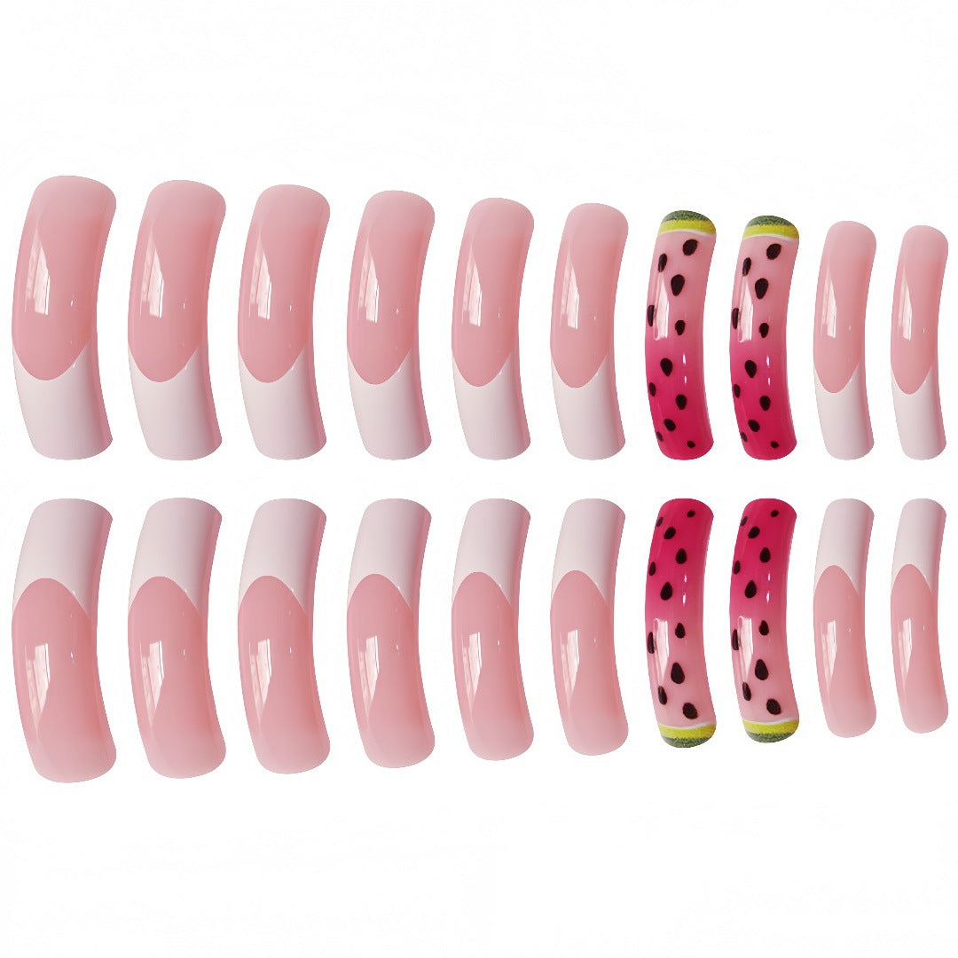 Watermelon-Inspired Press-On Nail Set Stornfield