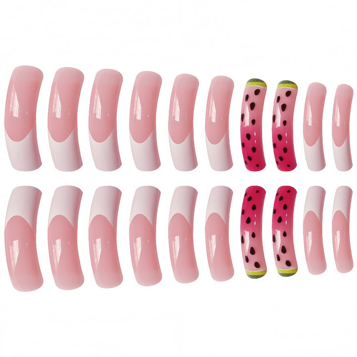 Watermelon-Inspired Press-On Nail Set Stornfield