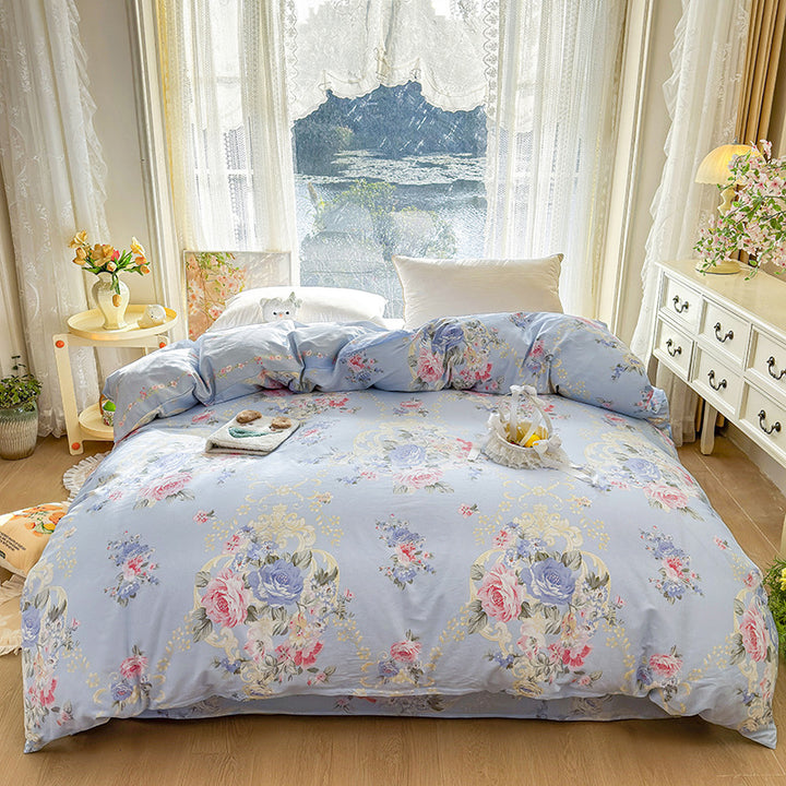 Elegant Floral Patterned Duvet Cover Set