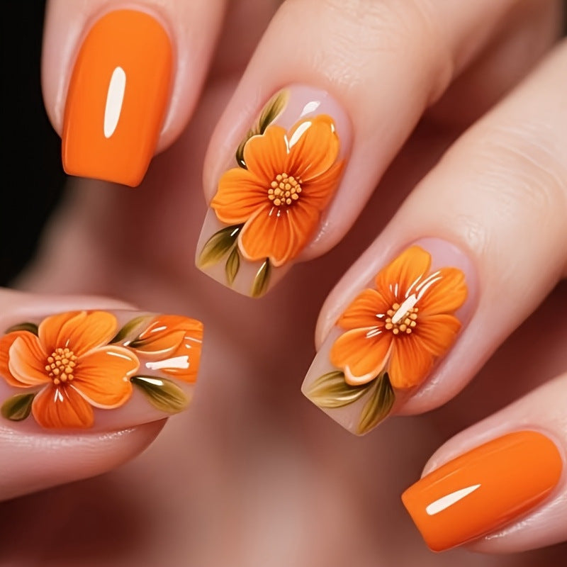 Artificial nails with floral design Stornfield