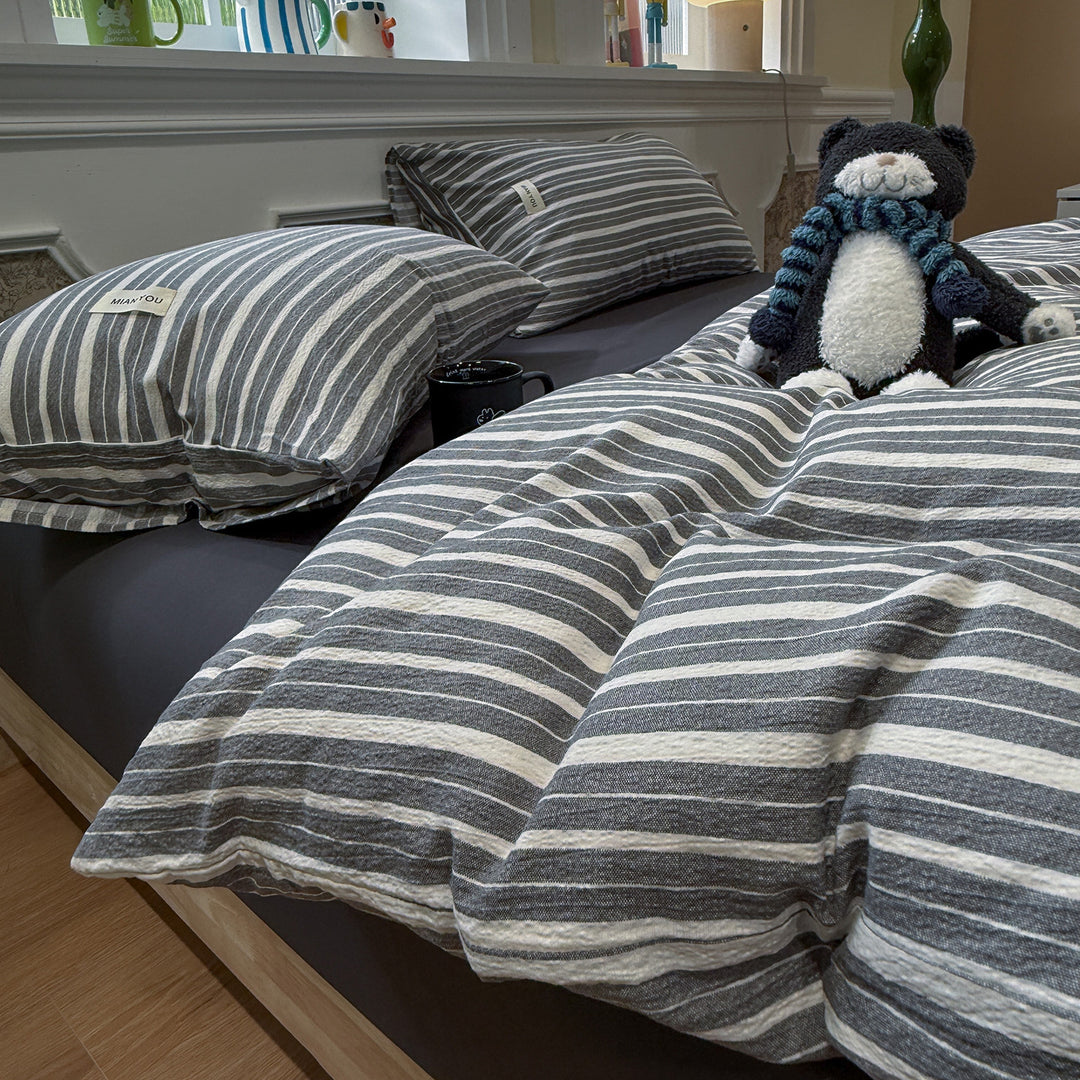 Cozy Plaid Duvet Cover Set