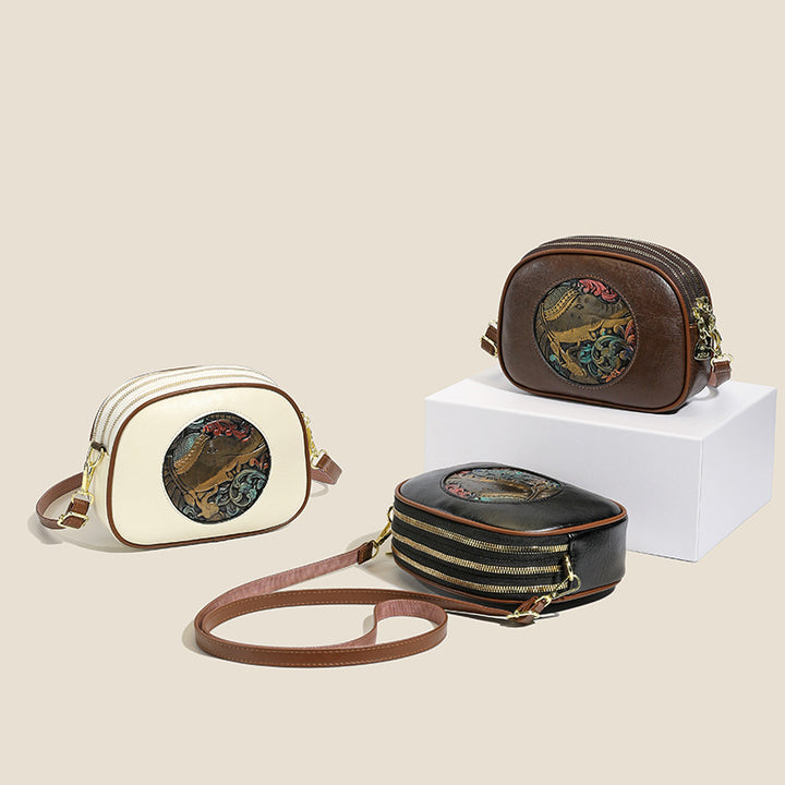 Artistic Embellished Crossbody Bag