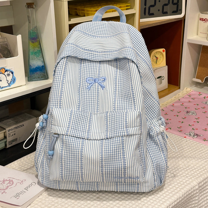 Cute Checked Patterned School Backpack Stornfield
