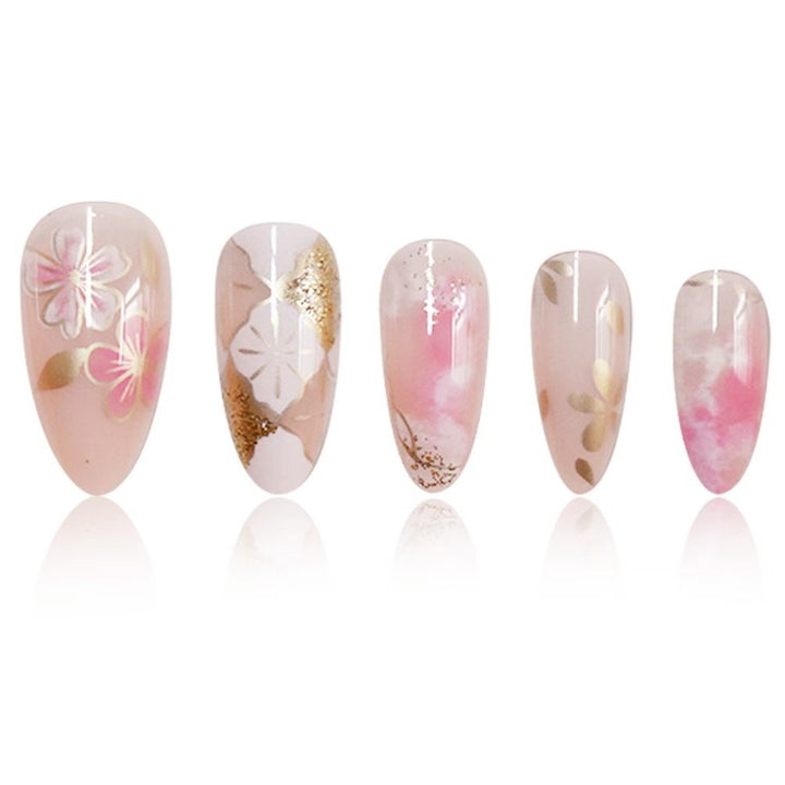 Floral Embellished Press-On Nail Art Stornfield