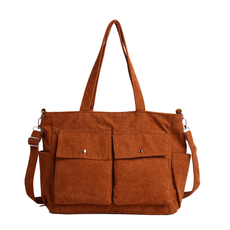 WoSpacious Corduroy Utility Tote Bag Stornfield